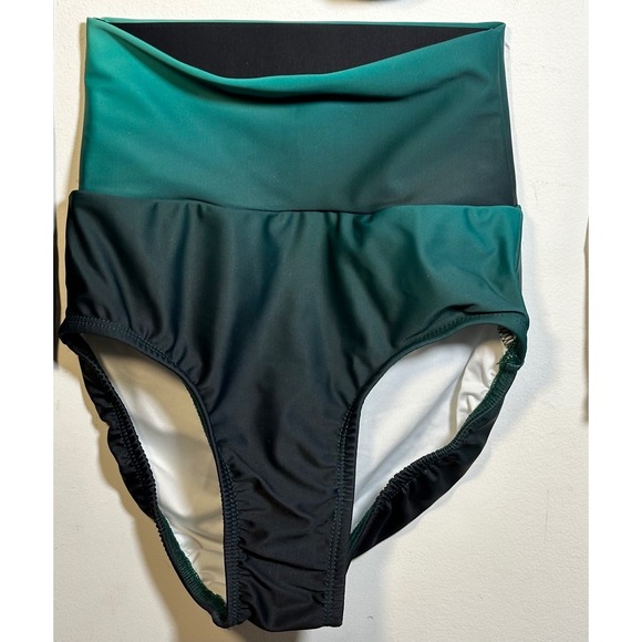 Alexandra Just For Kix Teal Ombre Damask Dance Costume 2 piece Set Adult XS - Picture 2 of 9